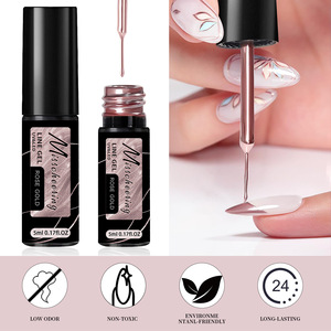 Esmalte de Gel Metálico Dorado y Plateado de 5 ml, Esmalte de Gel UV LED de Alta Densidad para Dibujar Líneas, Pintura de Uñas - Product Image 5