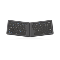 Teclado Inalámbrico Ergonómico, Delgado y Plegable, Tipo Tijera, Portátil, para Tablet, Smartphone, Laptop, Computadora de Escritorio, PC