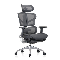 Nouvelle arrivée d'entrepôt Chaise de bureau robuste Dossier haut réglable Gestion ergonomique du patron Accoudoir 4D à grande maille Moderne