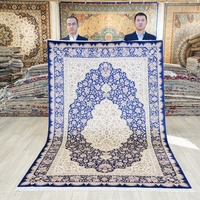 152x244cm tapis en soie personnalisés noués à la main grande taille grands tapis doux intérieur pour salon grands tapis persans