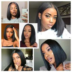 Offre Spéciale court Bob perruques cheveux humains dentelle avant brut indien vierge naturel perruques droites pour les femmes noires Hd dentelle frontale <span class=keywords><strong>perruque</strong></span> vendeur - Product Image 6