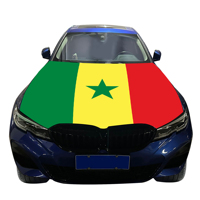 Vente en gros 120x150cm Sénégal housses de capot de voiture drapeau abordable résistant à l'usure et durable couverture de capot de moteur de voiture