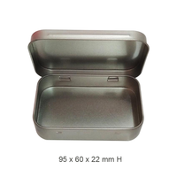 Boîte en métal rectangulaire personnalisée, petite, portable, vide, avec couvercle à charnière, pour le rangement de préservatifs, bonbons, emballages cadeaux
