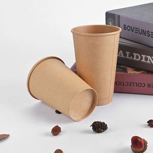 Gobelet en papier à double paroi jetable, imprimé sur mesure, imperméable, écologique, avec revêtement PE et qualité alimentaire - Product Image 3