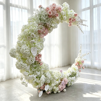 Arche florale en soie de luxe moderne pour vitrine de centre commercial, scène de mariage, demande en mariage - Ornements durables de 6-7 pieds