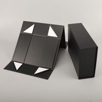Boîte cadeau pliable pour bougie, impression de logo, finition laminée, couvercle à fermeture magnétique