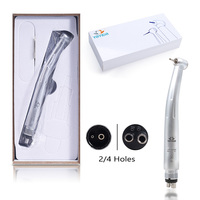 Turbina Dental de Alta Velocidad con Certificación ISO, Metálica, con Botón de Presión y Triple Spray de Agua
