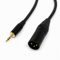 Câble audio blindé tressé 3,5 mm XLR vers 1/8'' auxiliaire, 0,9 m, mâle-mâle, pour microphone
