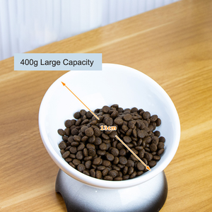 Kleine Keramik Tierfutterschale, Erhöhte Katzennäpfe, Gekippte Erhöhte Futter- oder Wassernäpfe - Product Image 4