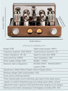 Amplificador de Cine en Casa de Aluminio con Acabado Espejo, <span class=keywords><strong>Serie</strong></span> Veteran, 18W+18W, Duradero, con Tubo KT88, Receptor y Amplificador Estéreo de Alta <span class=keywords><strong>Fidelidad</strong></span> - Product Image 4