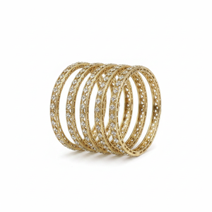 Elegant Austrian Stone 2.4" Crystal Bracelets & <b>Bangles</b> <b>Set</b> Designer Fine Jewelry Statement Accessories - Product Image 2