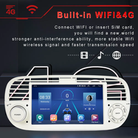 OEM/ODM Écran tactile 7 pouces Android GPS Autoradio avec WiFi intégré pour Fiat 500 Abarth 2007-2015 Carplay sans fil Multimédia