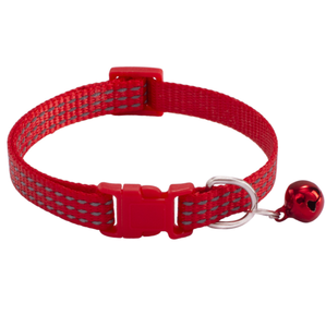 Collar moderno ajustable para mascotas con rayas reflectantes, campana pequeña, Airtag de patrón sólido a <span class=keywords><strong>precio</strong></span> económico para gatos pequeños - Product Image 6