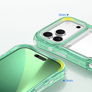 เคสกันกระแทก 3 ชั้น รุ่น Heavy Duty ใส ป้องกันการตก พร้อมถุงลมนิรภัยที่มุมทั้งสี่ สำหรับ iPhone 17 16 15 Pro Max ขายส่ง สายคล้องคอปรับแต่งได้ - Product Image 4