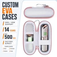 Étui de voyage rigide en EVA pour rasoir électrique féminin avec poche en filet, sangle élastique et pochette de protection