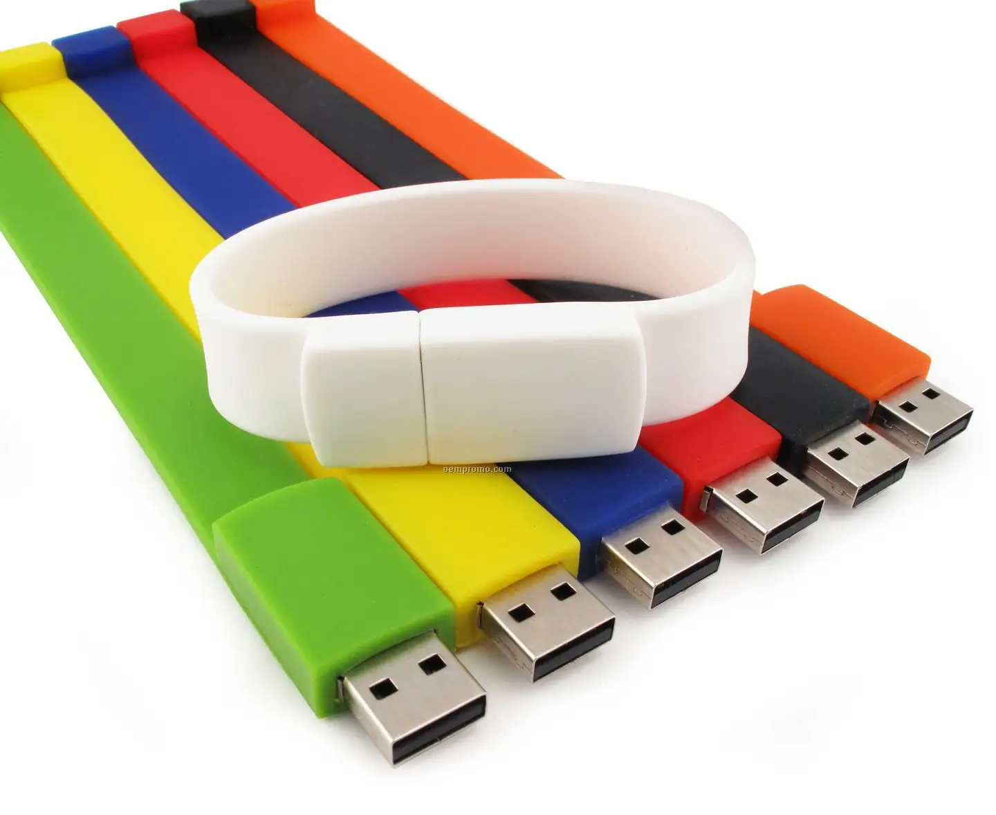 Multi option package silicone wristband swivel original usb flash drives gages 2021