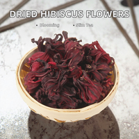Fleurs d'hibiscus séchées de qualité supérieure, comestibles, pour infusions et préparations de boissons, sachet en vrac