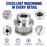 Poulie en métal usinée CNC de précision sur mesure pour moteurs de machines industrielles, systèmes d'automatisation et de transmission