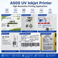 Impresora de Inyección de Tinta UV Automática de Alta Resolución 600DPI Ricoh G5 de Formato Ancho para Códigos QR Variables, Códigos de Barras y Fechas de Caducidad