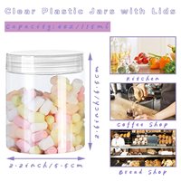 Vente en gros 50g 50 ml 100ml 150 ml 200ml 250ml 2 Oz 4oz 8 oz 16oz Pot en plastique de qualité alimentaire Pot alimentaire en PE transparent avec couvercles en plastique