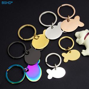 Stock de fábrica Etiqueta de perro colgante etiqueta de identificación de mascota al por mayor Metal Acero inoxidable S/M/L hueso gato perro nombre etiqueta de identificación con anillo de 25mm - Product Image 6