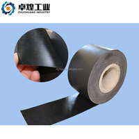 Solución de Película de Polietileno Negra para Juntas de Tuberías, Costuras de Soldadura, Reparaciones en Campo, Cinta de PE Delgada Anticorrosión de 250 mm x 50 m