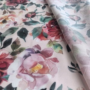 ผ้าเครป koshibo ระบายอากาศ50D 100% ผ้าทอโพลีเอสเตอร์ออกแบบพิมพ์ดิจิตอลแบบนุ่มและสบาย - Product Image 3