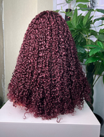 Wig Pixie Curly 99j Super Double Drawn 13x4 dengan Garansi Rambut