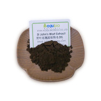 Aogubio Extrait de millepertuis naturel 0.3% Poudre d'hypericine Extrait de millepertuis Hypericum Perforatum Extrait de millepertuis Hyperforin 0.3% Extrait de millepertuis