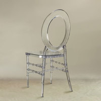 Chaise d'hôtel en cristal de décoration de bons fournisseurs chaise louis chiavari en acrylique transparent pour événements mariage fête