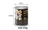 FAENBEI Friandises en conserve pour chiens, Alimentation humide pour chiens, Mousse nutritive, Pâte de viande, Bœuf et poulet en conserve, Vente en gros 375g