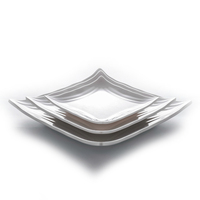 Assiettes ondulées en résine mélamine blanche réutilisable, 7 pouces, 9 pouces, 11 pouces, 13 pouces, pour Restaurant, neuf