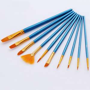 Ensemble de pinceaux professionnels pour aquarelle, pointe fine, pointe ronde, poils en nylon, 12 pointes, manche en bois, peinture DIY - Product Image 3