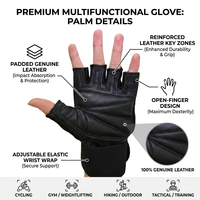 Gants de fitness unisexes respirants à demi-doigts avec fermeture magnétique pour le cyclisme, la musculation et les sports de plein air