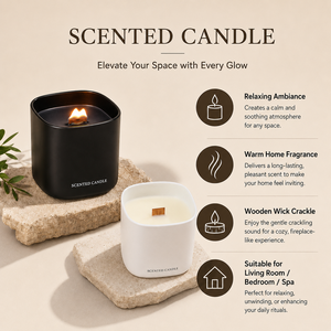 Bougie parfumée en cire de soja avec logo personnalisé écologique Woodwick - Product Image 5