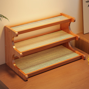 Yuxi Wooden Multi Layer <b>Plant</b> Stand For Desktop Indoor Garden Display Shelves Three Tier Bamboo Rattan <b>Frame</b> - Product Image 2