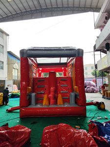 Camion de pompiers maison gonflable <span class=keywords><strong>construction</strong></span> de camion gonflable jeu de parcours d'obstacles gonflable toboggan de videur de maison de saut en plein air - Product Image 4