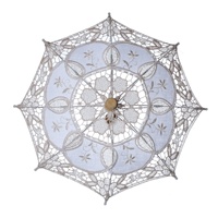 Parasol de Mariage Élégant en Dentelle Blanche, Parapluie Vintage en Dentelle Florale pour la Mariée, Accessoire de Photographie, Vente en Gros