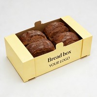 Boîte d'emballage alimentaire pliable en papier de qualité alimentaire pour brownies et pains, vente en gros