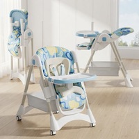 Chaise berçante multifonctionnelle pour bébé Chaise de salle à manger 3 en 1 pour bébé convertie en chaise berçante et haute Livrée avec ceinture de sécurité à 5 points