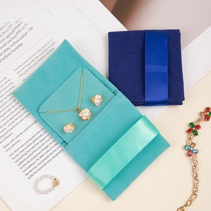 Bolsa de Almacenamiento de Joyas de Terciopelo de Alta Calidad, Plegable, Estilo Lazo, Venta al por Mayor de Bolsas de Empaque para Conjuntos de Joyería - Product Image 3