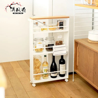 Chariot de rangement mince, largeur 5 pouces, chariot à roulettes blanc à 3 niveaux avec poignée pour cuisine salle de bain blanchisserie endroits étroits