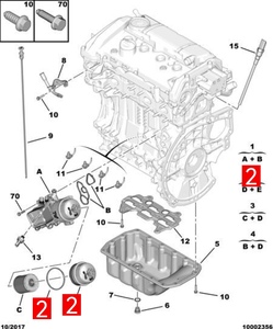 Kit de sello de carcasa de filtro de aceite de piezas de automóviles Junta 1103P8 para Peugeot 207 3008 408 4008 Citroen C4L DS5 1,6 T - Product Image 4
