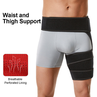 Attelle de soutien ajustable à compression pour la cuisse droite, la hanche, le bas du dos, le nerf sciatique, soulagement de la douleur et protection