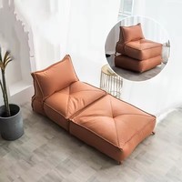Fauteuil de relaxation en tissu compressé, design moderne, exclusivité transfrontalière, grand format, avec dossier unique, style Tatami, pour salon