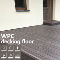 Plancher de terrasse extérieur WPC classique, résistant aux UV, creux et gaufré, 150x25mm, directement de l'usine
