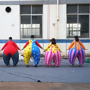 Vui Đi Bộ Bán Buôn Bên Joker Phù Hợp Với Vui Fat Circus Hề Người Lớn Inflatable Cosplay <span class=keywords><strong>Clown</strong></span> Trang Phục Cho Carnival Biểu Diễn - Product Image 4