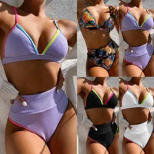 Sexy Tam Giác Bikini Set Phụ Nữ Rắn Tắm Suit Swimwear Bãi Biển Mùa Hè Mặc Nữ Thấp Eo Đỏ Swimsuit Bikini