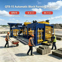 Machine automatique à blocs de ciment QT8-15, équipement multifonctionnel pour pavés autobloquants et briques de protection de pente