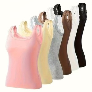 <span class=keywords><strong>Canotta</strong></span> da donna slim fit senza maniche in <span class=keywords><strong>pizzo</strong></span>, taglie forti, all'ingrosso - Product Image 2